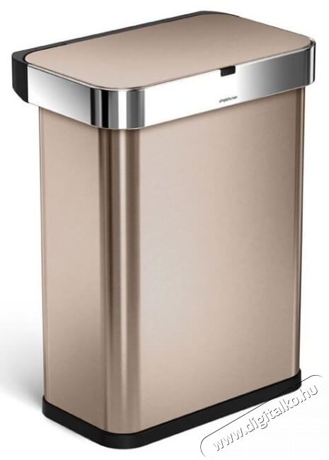SimpleHuman ST2032 szemetes hang- és mozgásszenzorral 58L - rózsaarany Háztartás / Otthon / Kültér - Lakásfelszerelés - Szemetes - 360514