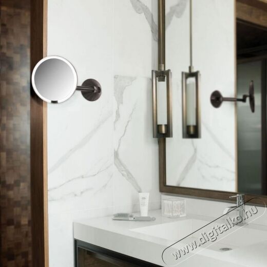 SimpleHuman ST3018 20cm-es szenzoros fürdőszobai tükör 5x nagyítással (rózsaarany) Szépségápolás / Egészség - Tükör - 344365
