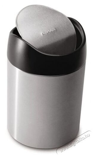 SimpleHuman CW2078 1.5 literes mini asztali szemetes - rozsdamentes fekete Háztartás / Otthon / Kültér - Lakásfelszerelés - Szemetes - 364561