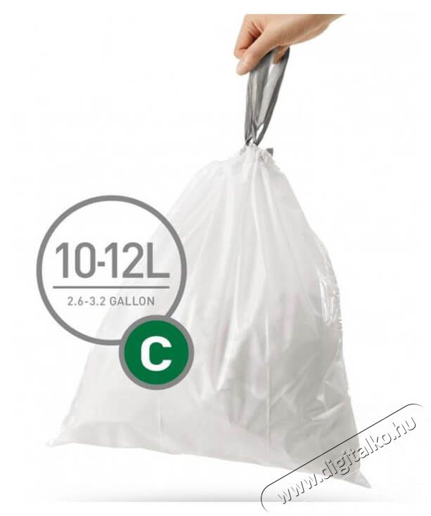 SimpleHuman CW0162 C-típusú egyedi méretezésű szemetes zsák újratöltő csomag ( 20 db / csomag) Háztartás / Otthon / Kültér - Lakásfelszerelés - Szemetes zsák / kiegészítő - 336785