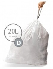 SimpleHuman CW0163 D-típusú egyedi méretezésű szemetes zsák újratöltő csomag (1 x 20 zsák / csomag) Háztartás / Otthon / Kültér - Lakásfelszerelés - Szemetes zsák / kiegészítő - 336786