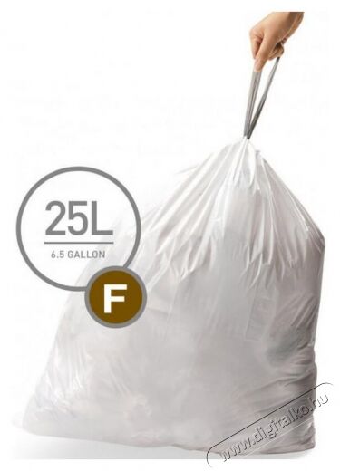 SimpleHuman CW0165 F-típusú egyedi méretezésű szemetes zsák újratöltő csomag (20 db / csomag) Háztartás / Otthon / Kültér - Lakásfelszerelés - Szemetes zsák / kiegészítő - 336787