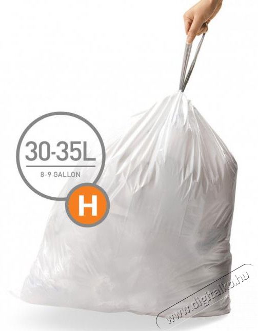 SimpleHuman CW0168 H-típusú egyedi méretezésű szemetes zsák újratöltő csomag (1 x 20 zsák / csomag) Háztartás / Otthon / Kültér - Lakásfelszerelés - Szemetes zsák / kiegészítő - 310549