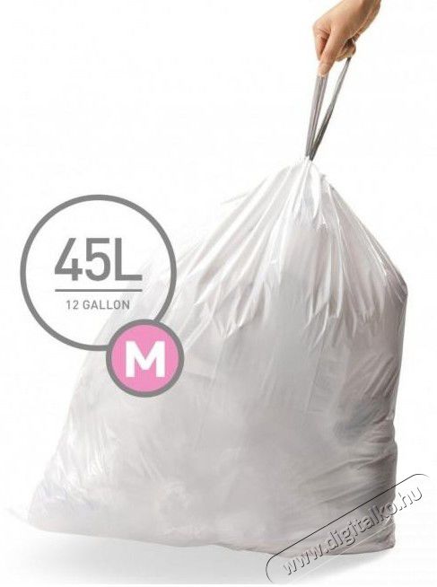 SimpleHuman CW0173 M-típusú egyedi méretezésű szemetes zsák újratöltő csomag (1 x 20 zsák / csomag) Háztartás / Otthon / Kültér - Lakásfelszerelés - Szemetes zsák / kiegészítő - 298269