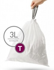 SimpleHuman CW0216 T-típusú egyedi méretezésű szemetes zsák újratöltő csomag (1 x 40 zsák / csomag) Háztartás / Otthon / Kültér - Lakásfelszerelés - Szemetes zsák / kiegészítő - 310550