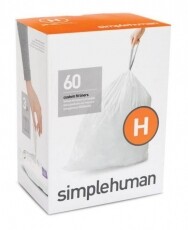 SimpleHuman CW0258 H-típusú egyedi méretezésű szemetes zsák újratöltő csomag (60 db) Háztartás / Otthon / Kültér - Lakásfelszerelés - Szemetes zsák / kiegészítő - 344362