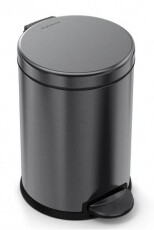 SimpleHuman CW2070 4.5 literes kerek, pedálos szemetes - rozsdamentes fekete Háztartás / Otthon / Kültér - Lakásfelszerelés - Szemetes - 344363
