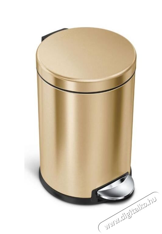 SimpleHuman CW2074 4.5 literes kerek, pedálos szemetes - sárgaréz Háztartás / Otthon / Kültér - Lakásfelszerelés - Szemetes - 350999