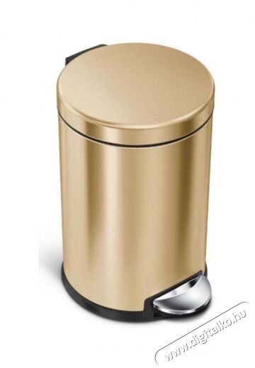 SimpleHuman CW2074 4.5 literes kerek, pedálos szemetes - sárgaréz Háztartás / Otthon / Kültér - Lakásfelszerelés - Szemetes - 350999