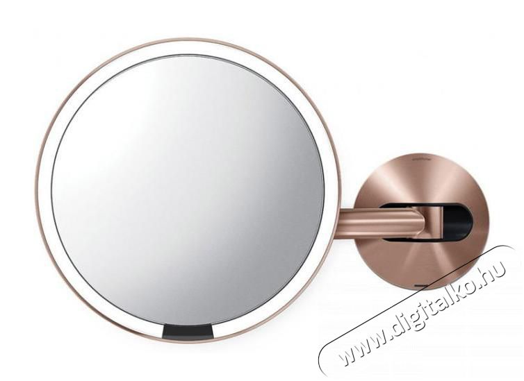 SimpleHuman ST3018 20cm-es szenzoros fürdőszobai tükör 5x nagyítással (rózsaarany) Szépségápolás / Egészség - Tükör - 344365