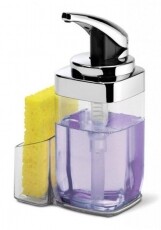 SimpleHuman KT1159 négyszögletes pumpás szappanadagoló szivacstartóval - 650ml Háztartás / Otthon / Kültér - Fürdőszoba / wc - Szappan adagoló - 315691