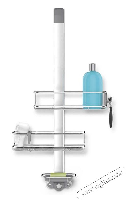 SimpleHuman BT1101 zuhanykabinra illeszthető polcrendszer, rozsdamentes / eloxált aluminium Háztartás / Otthon / Kültér - Fürdőszoba / wc - Zuhanyzó polcrendszer - 320703