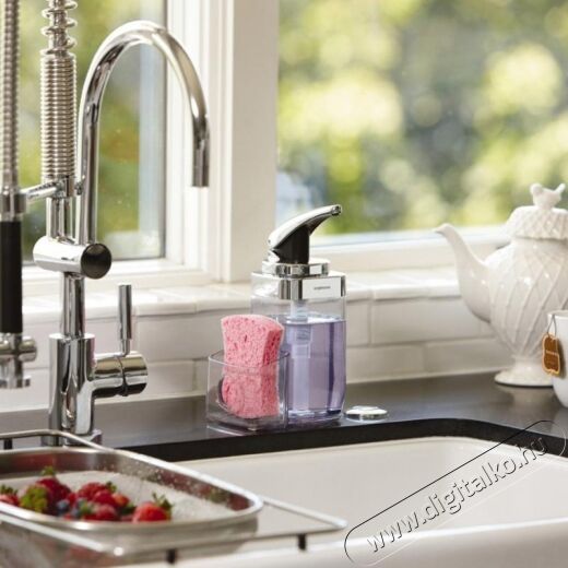 SimpleHuman KT1159 négyszögletes pumpás szappanadagoló szivacstartóval - 650ml Háztartás / Otthon / Kültér - Fürdőszoba / wc - Szappan adagoló - 315691