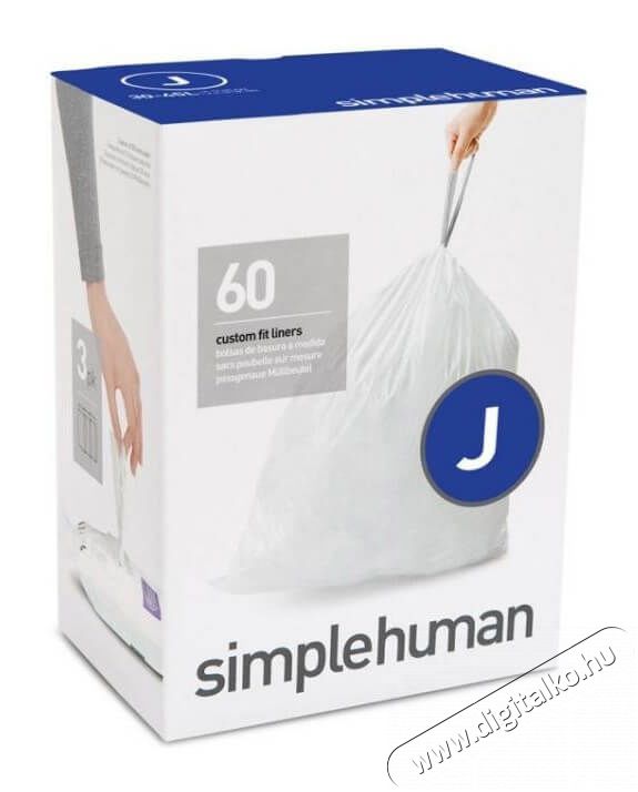 SimpleHuman CW0259 J-típusú szemetes zsák Háztartás / Otthon / Kültér - Lakásfelszerelés - Szemetes zsák / kiegészítő - 339200