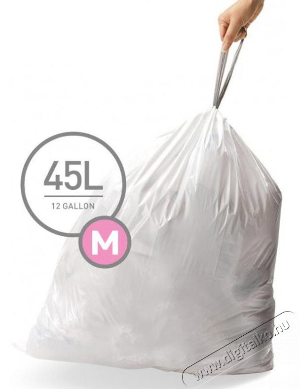 SimpleHuman CW0261 M-típusú egyedi méretezésű szemetes zsák újratöltő csomag (60 db) Háztartás / Otthon / Kültér - Lakásfelszerelés - Szemetes zsák / kiegészítő - 345341