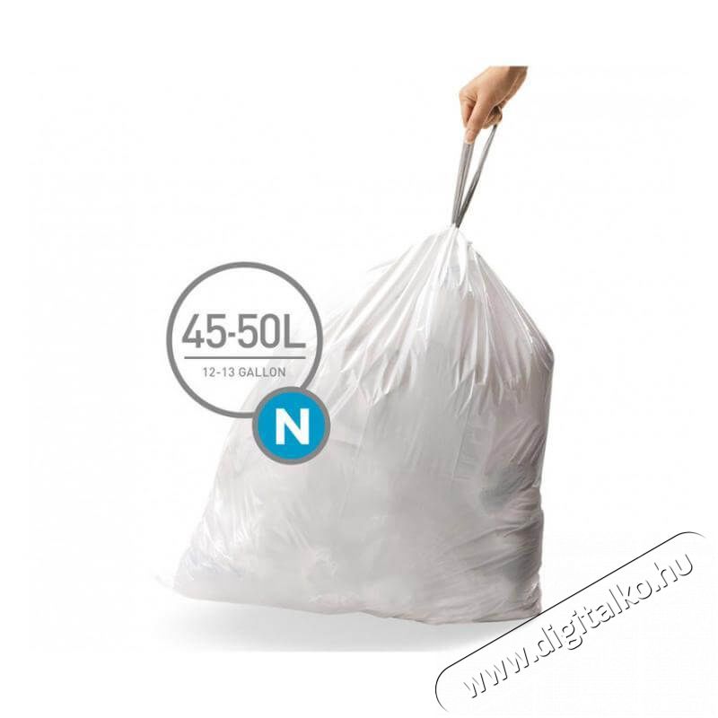 SimpleHuman CW0262 N-típusú szemetes zsák utántöltő csomag (60 db) Háztartás / Otthon / Kültér - Lakásfelszerelés - Szemetes zsák / kiegészítő - 349432