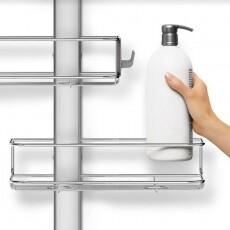 SimpleHuman BT1101 zuhanykabinra illeszthető polcrendszer, rozsdamentes / eloxált aluminium Háztartás / Otthon / Kültér - Fürdőszoba / wc - Zuhanyzó polcrendszer - 320703