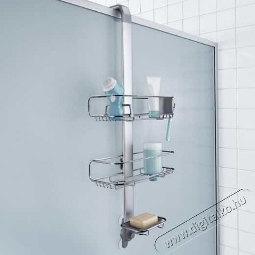 SimpleHuman BT1101 zuhanykabinra illeszthető polcrendszer, rozsdamentes / eloxált aluminium Háztartás / Otthon / Kültér - Fürdőszoba / wc - Zuhanyzó polcrendszer - 320703