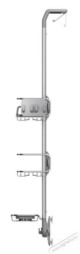 SimpleHuman BT1101 zuhanykabinra illeszthető polcrendszer, rozsdamentes / eloxált aluminium Háztartás / Otthon / Kültér - Fürdőszoba / wc - Zuhanyzó polcrendszer - 320703
