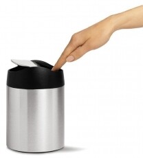 SimpleHuman CW2078 1.5 literes mini asztali szemetes - rozsdamentes fekete Háztartás / Otthon / Kültér - Lakásfelszerelés - Szemetes - 364561