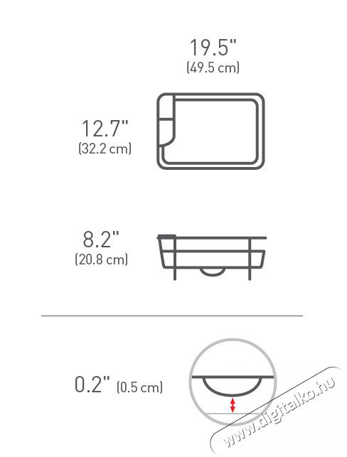SimpleHuman KT1107 vékony formájú fémkeretes edény szárító Konyhai termékek - Mosogató - Edény szárító / tartó - 325291