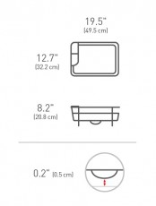 SimpleHuman KT1107 vékony formájú fémkeretes edény szárító Konyhai termékek - Mosogató - Edény szárító / tartó - 325291