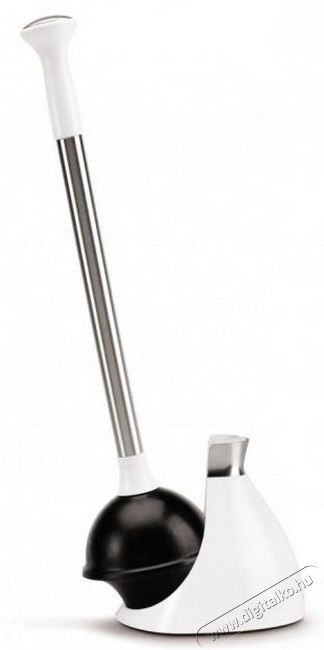 SimpleHuman BT1085 cseppmentes wc pumpa rozsdamentes acél nyéllel - fehér Háztartás / Otthon / Kültér - Fürdőszoba / wc - Wc kefe / pumpa - 300500