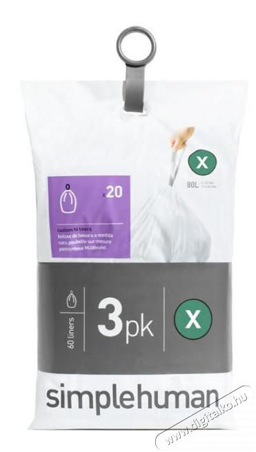 SimpleHuman CW0272 X-típusú egyedi méretezésű szemetes zsák újratöltő (60 zsák) Háztartás / Otthon / Kültér - Lakásfelszerelés - Szemetes zsák / kiegészítő - 315678