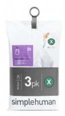 SimpleHuman CW0272 X-típusú egyedi méretezésű szemetes zsák újratöltő (60 zsák) Háztartás / Otthon / Kültér - Lakásfelszerelés - Szemetes zsák / kiegészítő - 315678