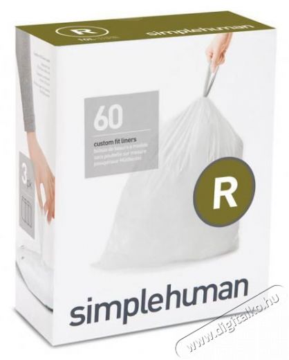 SimpleHuman CW0253 R-típusú szemetes zsák újratöltő csomag (60 db) Háztartás / Otthon / Kültér - Lakásfelszerelés - Szemetes zsák / kiegészítő - 375850