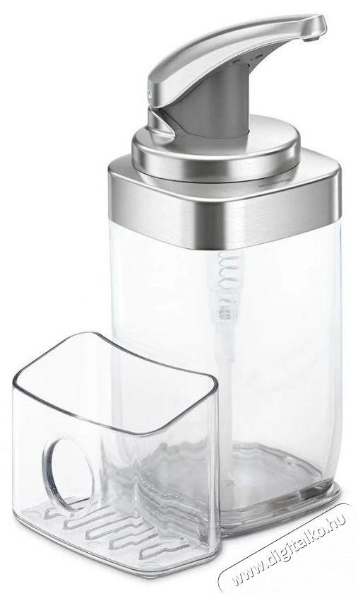 SimpleHuman KT1189 650 ml-es pumpás szappanadagoló szivacstartóval, szálcsiszolt Háztartás / Otthon / Kültér - Fürdőszoba / wc - Szappan adagoló - 381276