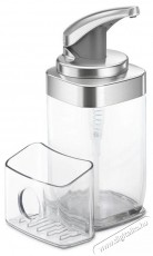 SimpleHuman KT1189 650 ml-es pumpás szappanadagoló szivacstartóval, szálcsiszolt Háztartás / Otthon / Kültér - Fürdőszoba / wc - Szappan adagoló - 381276