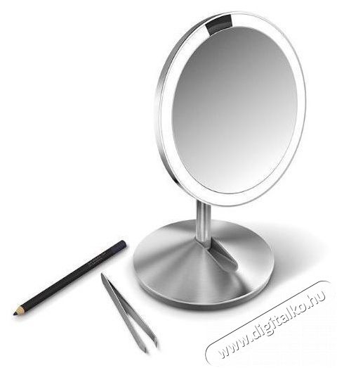 SimpleHuman kozmetikai t&uuml;k&ouml;r, Sensor Tru-lux LED vil&aacute;g&iacute;t&aacute;s, 10x zoom, &uacute;jrat&ouml;lthető Sz&eacute;ps&eacute;g&aacute;pol&aacute;s / Eg&eacute;szs&eacute;g - T&uuml;k&ouml;r - 512375