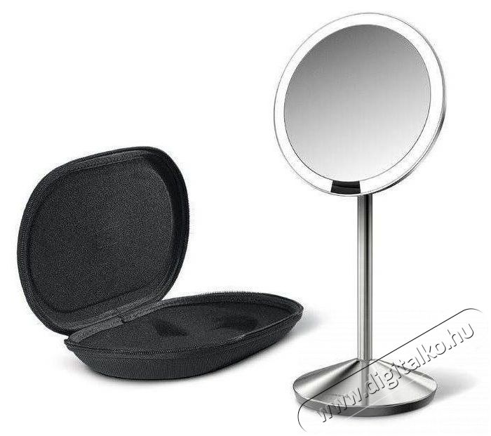 SimpleHuman kozmetikai t&uuml;k&ouml;r, Sensor Tru-lux LED vil&aacute;g&iacute;t&aacute;s, 10x zoom, &uacute;jrat&ouml;lthető Sz&eacute;ps&eacute;g&aacute;pol&aacute;s / Eg&eacute;szs&eacute;g - T&uuml;k&ouml;r - 512375
