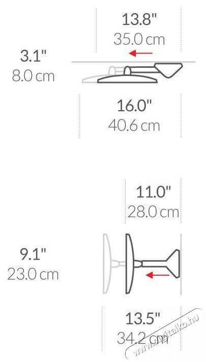 SimpleHuman Sensor ST3016 Sz&eacute;ps&eacute;g&aacute;pol&aacute;s / Eg&eacute;szs&eacute;g - T&uuml;k&ouml;r - 512378
