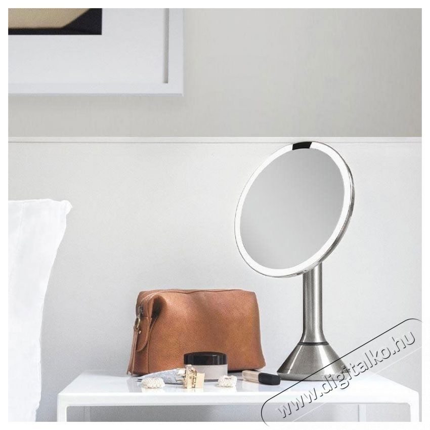 SimpleHuman Sensor Touch, DUAL LED vil&aacute;g&iacute;t&aacute;s, 5x, &uacute;jrat&ouml;lthető, matt rozsdamentes ac&eacute;lb&oacute;l k&eacute;sz&uuml;lt Sz&eacute;ps&eacute;g&aacute;pol&aacute;s / Eg&eacute;szs&eacute;g - T&uuml;k&ouml;r - 512382