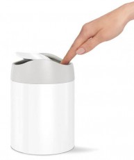 SimpleHuman CW2079 1.5 literes asztali szemetes - fehér Háztartás / Otthon / Kültér - Lakásfelszerelés - Szemetes - 364562