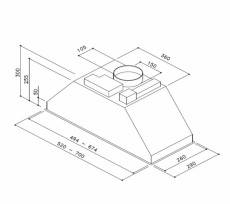 Sirius SLT 900 52cm beépíthető páraelszívó - inox Újdonságok - Új termékek - 356640