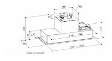 Sirius SL 903 P 90cm beépíthető páraleszívó - inox Konyhai termékek - Páraelszívó - Beépíthető / kihúzható - 356608
