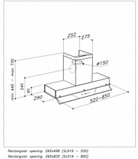 Sirius SLTC 919 Beépíthető páraelszívó Konyhai termékek - Páraelszívó - Beépíthető / kihúzható - 356727