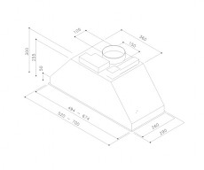 Sirius SM 900 52cm beépíthető páraelszívó Konyhai termékek - Páraelszívó - Beépíthető / kihúzható - 356749