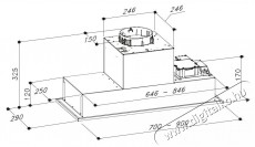 Sirius SL 903 P 90cm beépíthető páraleszívó. extra erős motorral! - inox - értékcsökkent Konyhai termékek - Páraelszívó - Beépíthető / kihúzható - 475825