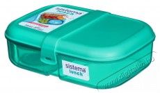 Sistema Háromrekeszes ételtároló doboz + joghurt tartó, 1,1 l, mentazöld Konyhai termékek - Edény - Ételtároló - 528056