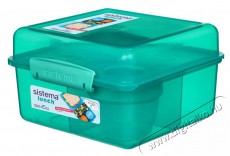 Sistema Háromrekeszes ételtároló doboz + joghurt tartó, dupla fedél, 2 l, zöld Konyhai termékek - Edény - Ételtároló - 528057