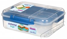 Sistema To Go Ételtároló doboz + joghurt tartó, 1,65 l, 3 rekeszes, kék Konyhai termékek - Edény - Ételtároló - 530089