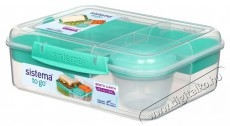 Sistema To Go Ételtároló doboz + joghurt tartó, 1,65 l, 3 rekeszes, mentazöld Konyhai termékek - Edény - Ételtároló - 530090