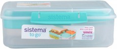 Sistema To Go Ételtároló doboz + joghurt tartó, 1,65 l, 3 rekeszes, mentazöld Konyhai termékek - Edény - Ételtároló - 530090