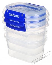 Sistema Ételtároló doboz szett, 3 db, 2 csattal, 400 ml Konyhai termékek - Edény - Ételtároló - 530080
