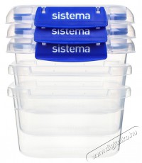 Sistema Ételtároló doboz szett, 3 db, 2 csattal, 400 ml Konyhai termékek - Edény - Ételtároló - 530080