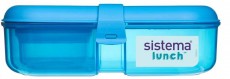 Sistema Háromrekeszes ételtároló doboz + joghurt tartó, 1,1 l, kék Konyhai termékek - Edény - Ételtároló - 530081